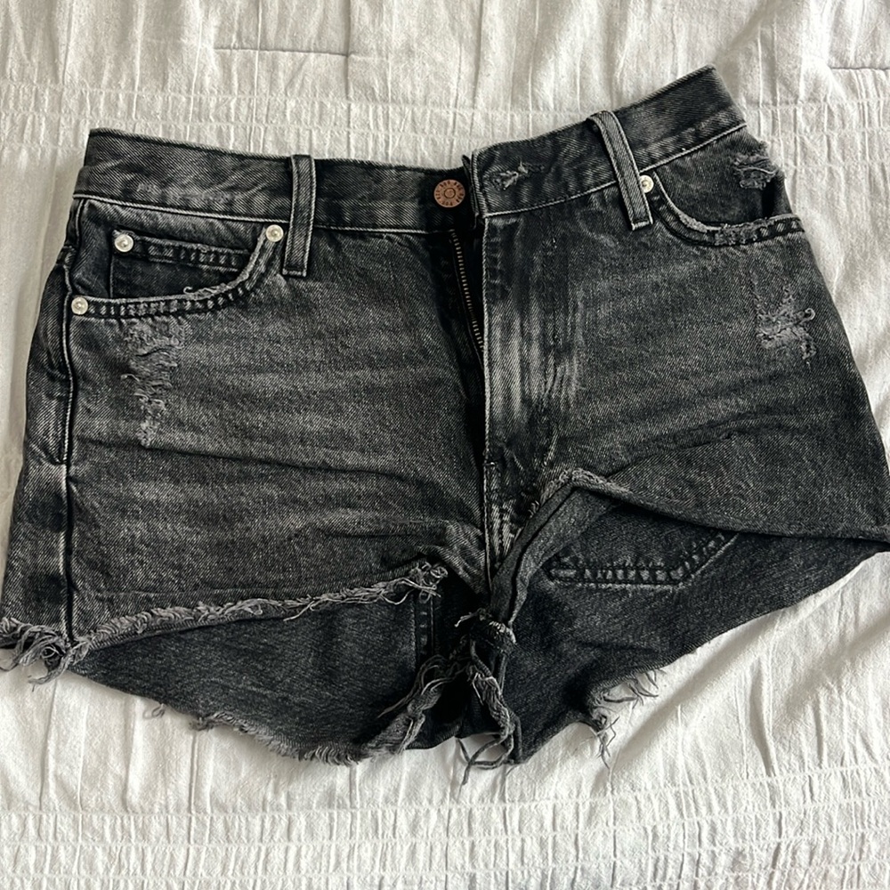 BDG black jean shorts